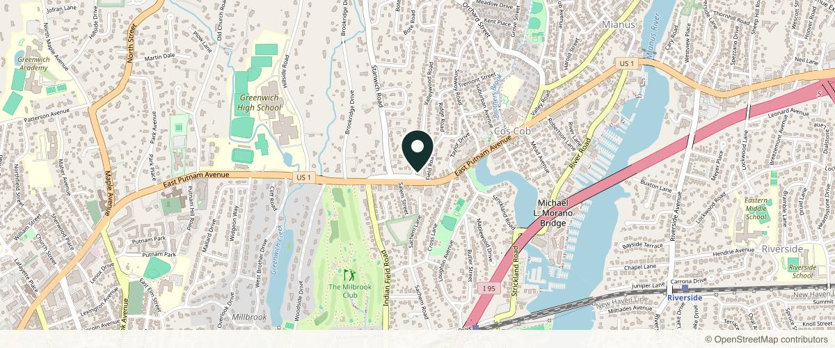 Map showing Magana Plastic Surgery in Stamford, Connecticut