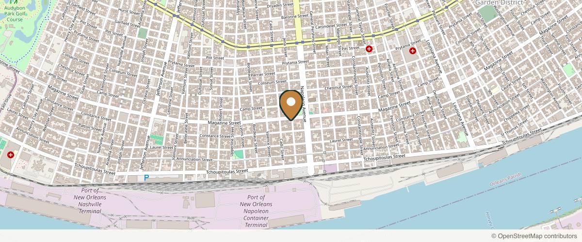 Map showing Magnolia Plastic Surgery & Medspa - Dr. Heath Charvet in New Orleans, Louisiana