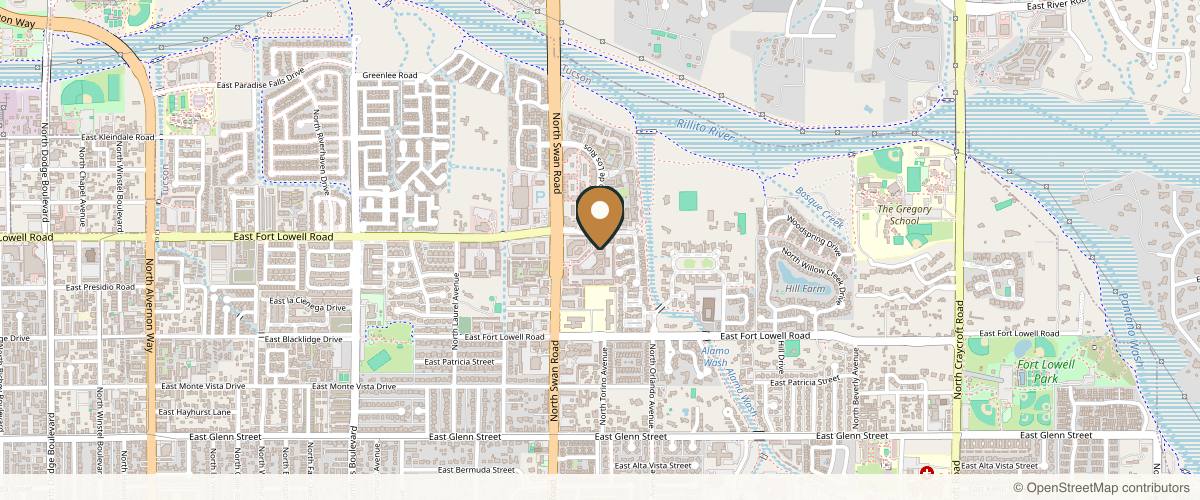 Map showing Maloney Plastic Surgery in Tucson, Arizona