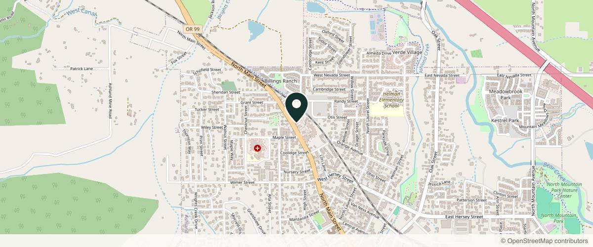 Map showing Margo Herron, MD - Plastic and Reconstructive Surgeon in Eugene, Oregon
