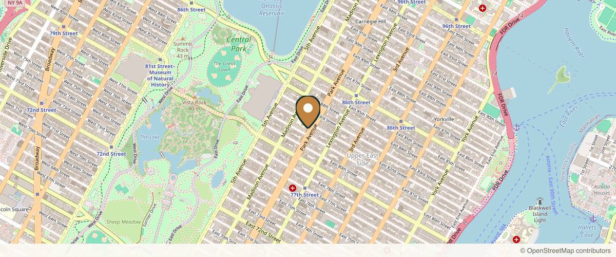 Map showing Mark G Albert, MD, FACS in Queens, New York