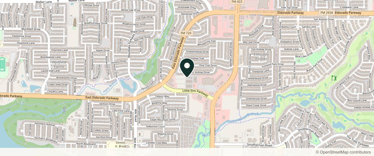 Map showing MARK RAY MD DERMATOLOGY in Frisco, Texas