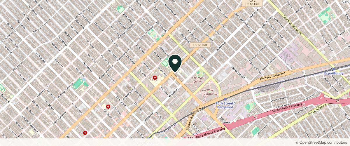 Map showing Mary Lee Amerian M.D. in Santa Monica, California