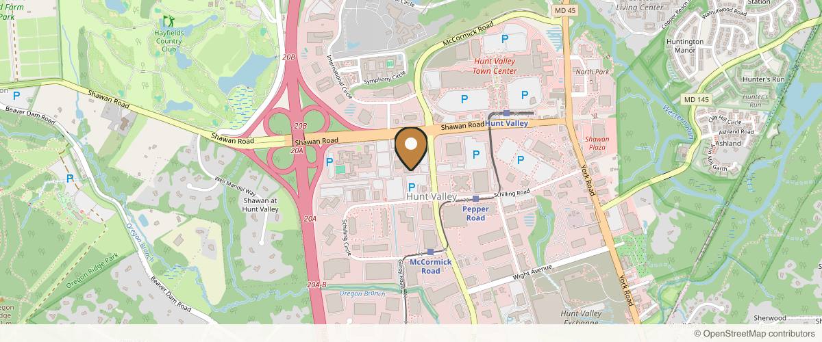 Map showing Maryland Center for Facial Plastic Surgery in Baltimore, Maryland