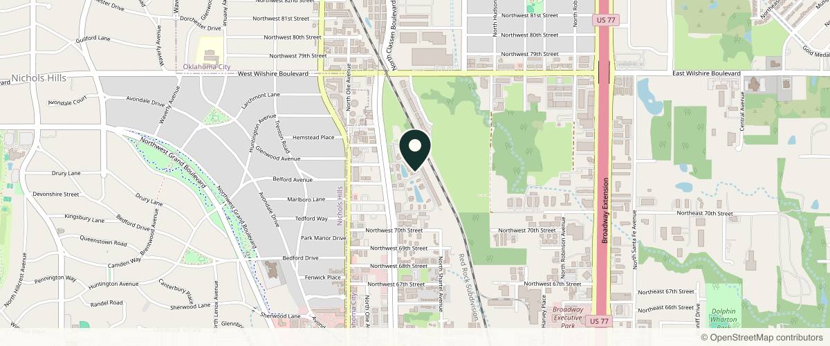 Map showing Masters Plastic Surgery: Oscar Masters, MD in Edmond, Oklahoma