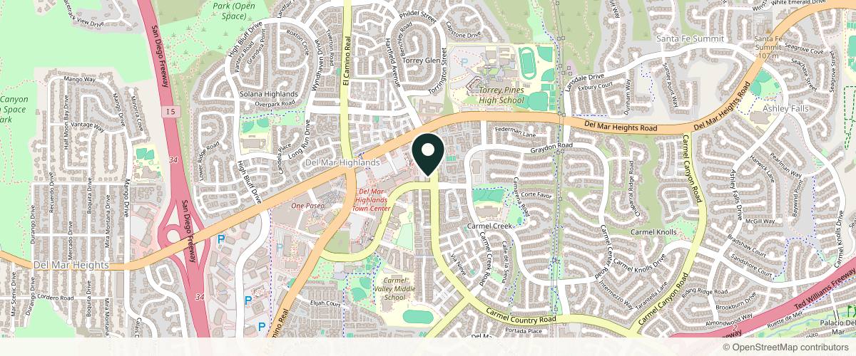 Map showing Matthew F. Messoline, MD - Sharp Rees-Stealy Carmel Valley in San Diego, California