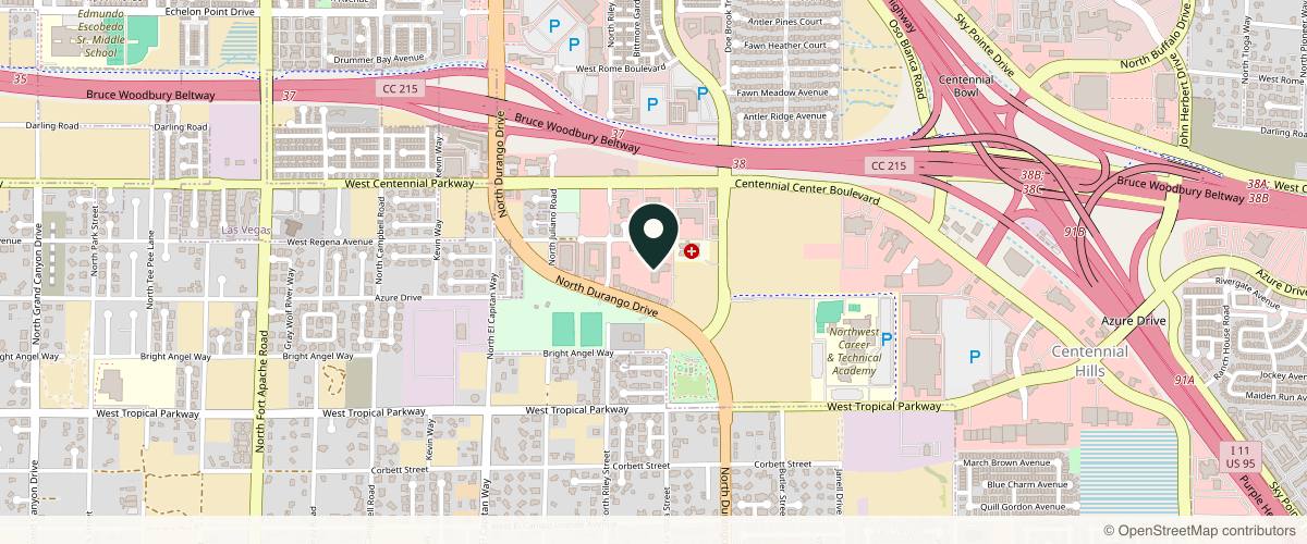Map showing Matthew Hand, MD, FAAD in Las Vegas, Nevada