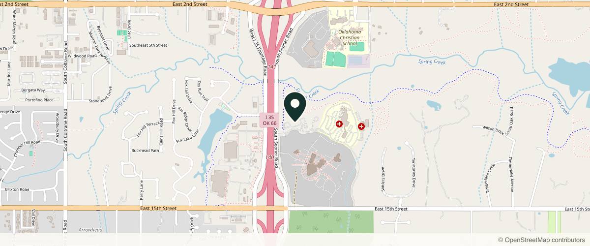 Map showing Matthew Marr, M.D. in Edmond, Oklahoma