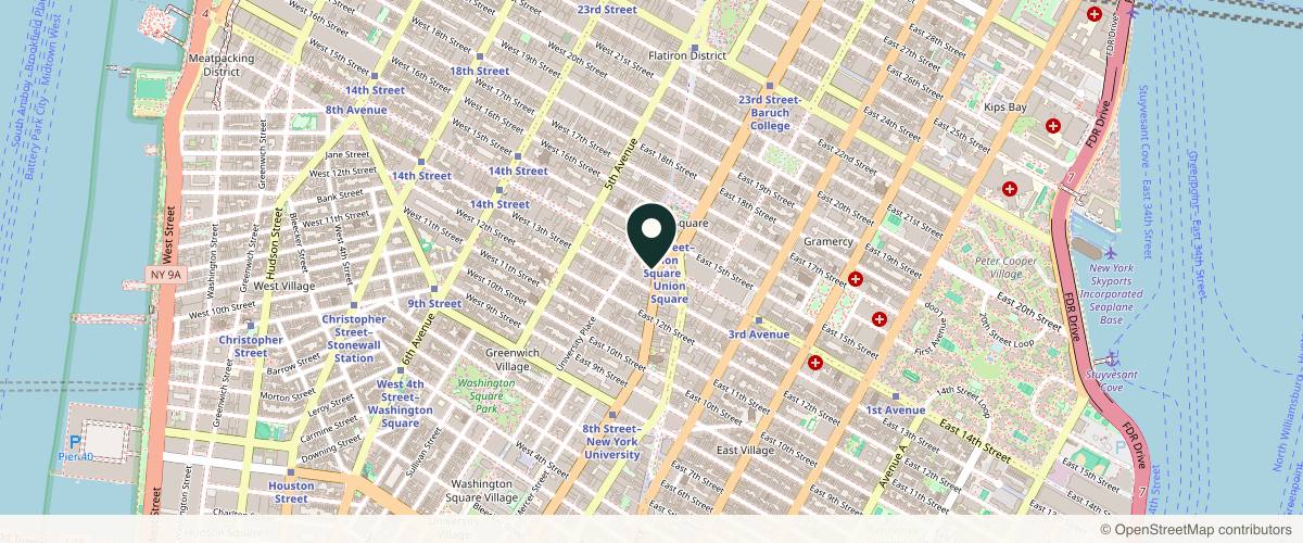 Map showing Matthew Shawl, MD in New York, New York