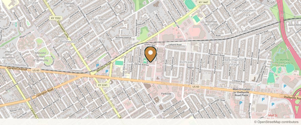 Map showing Mays Plastic Surgery & Med Spa in Louisville, Kentucky
