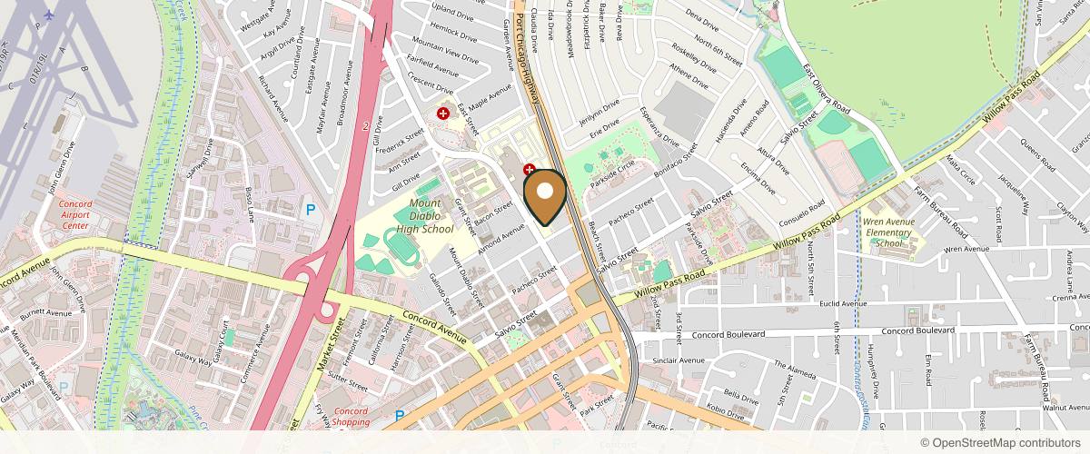 Map showing MBody by Dr. Eric Mariotti in Walnut Creek, California
