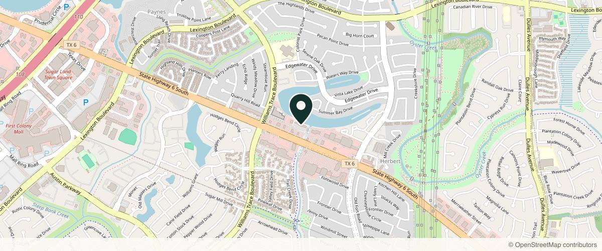 Map showing Mc Menemy Scott MD in Sugar Land, Texas