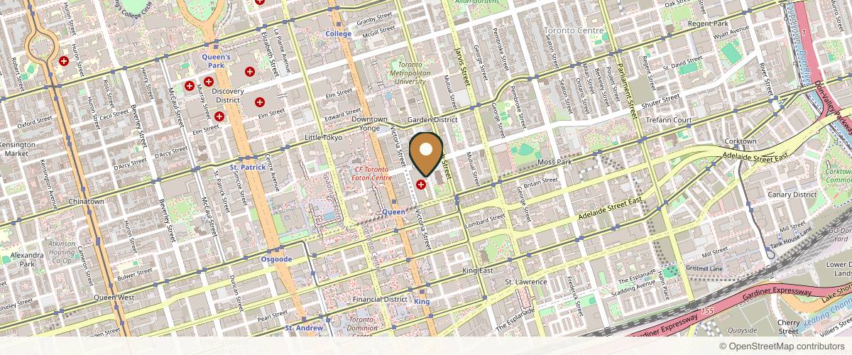 Map showing McRae Plastic Surgery in Toronto, Ontario