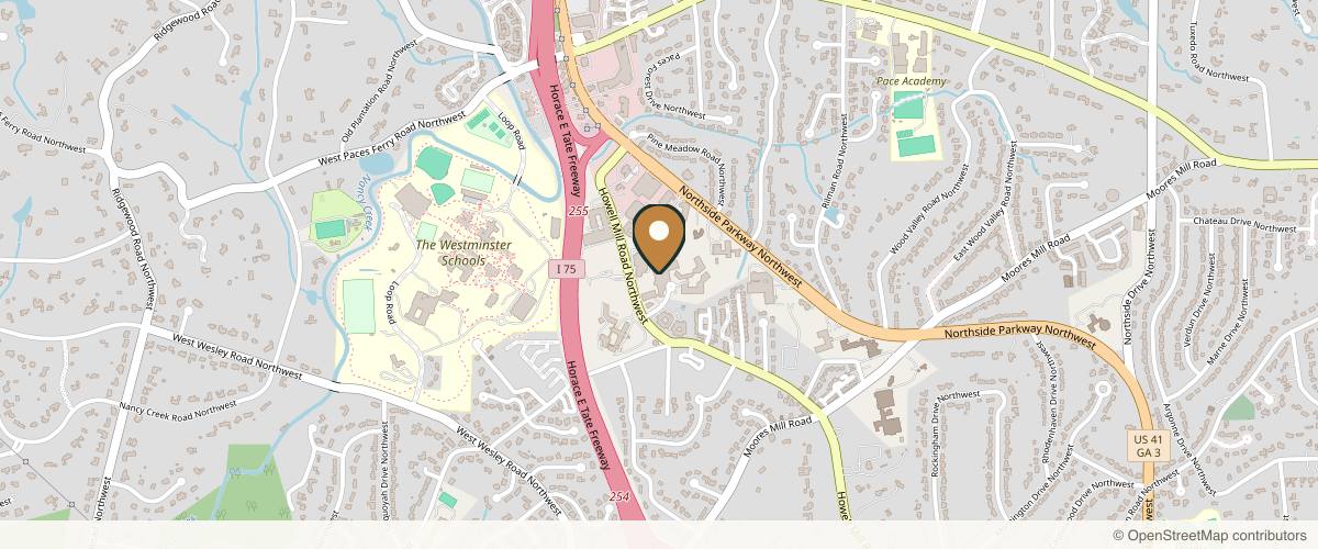 Map showing ME Plastic Surgery - Dr. Gabriele Miotto in Buckhead, Georgia