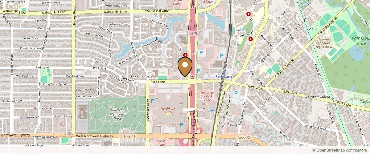 Map showing Meade Aesthetic Surgery in Dallas, Texas