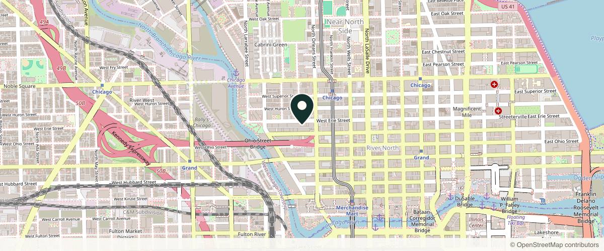 Map showing Medical Dermatology Associates of Chicago in Chicago, Illinois