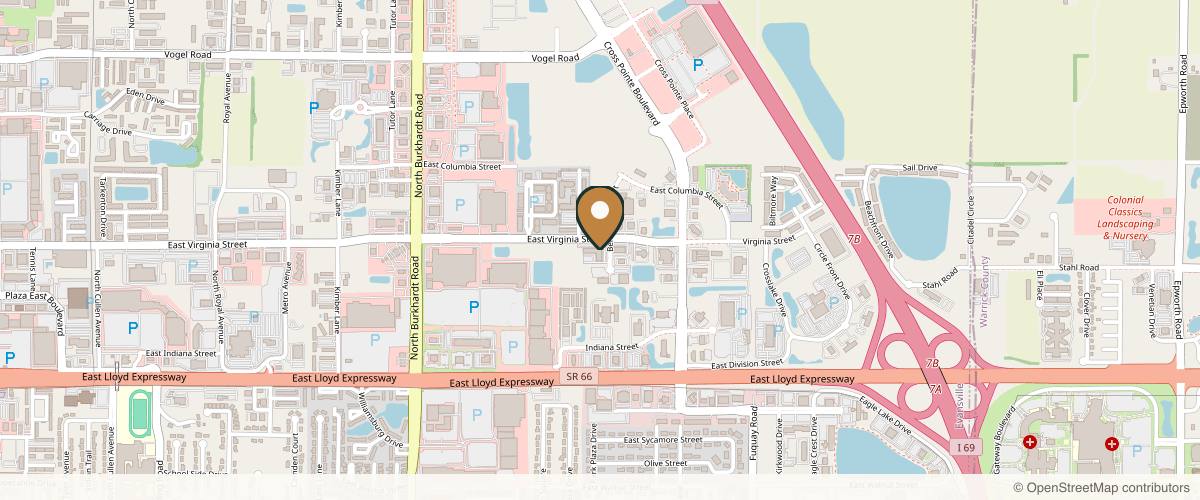 Map showing Medical Spa Evansville in Evansville, Indiana