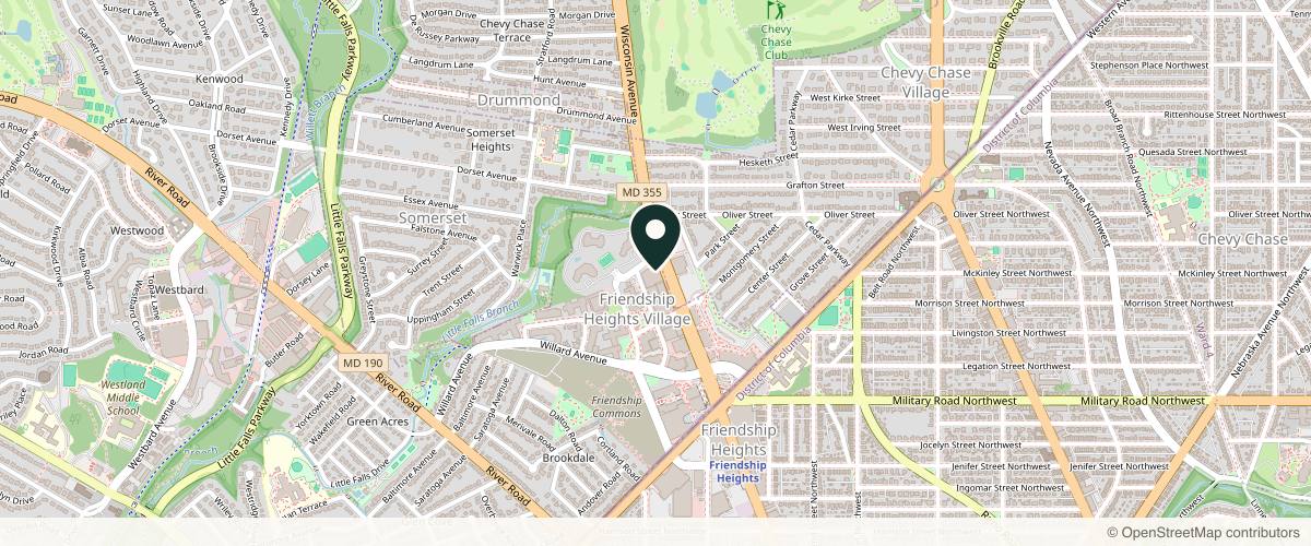Map showing MedStar Health Dermatology at Chevy Chase Building in Washington, District of Columbia
