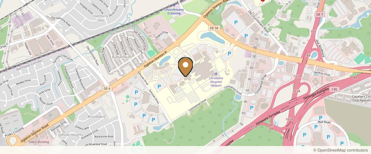 Map showing Mehdi Balakhani DDS MD FACS in Wilmington, Delaware
