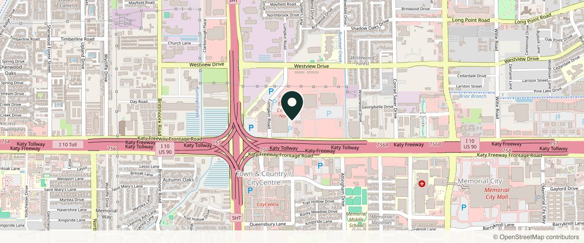 Map showing Memorial Center for Cosmetic Surgery: Houston Plastic Surgery in Houston, Texas