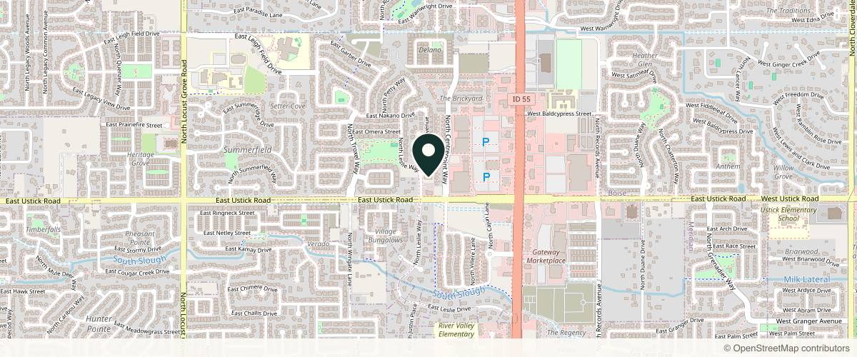 Map showing Meridian Dermatology in Boise, Idaho