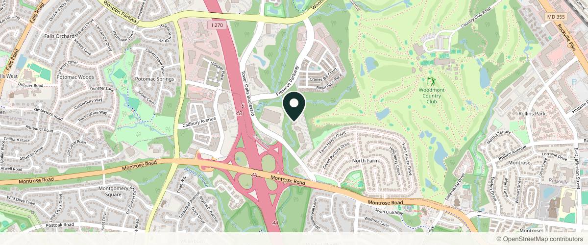 Map showing Metro ENT & Facial Plastic Surgery in Rockville, Maryland
