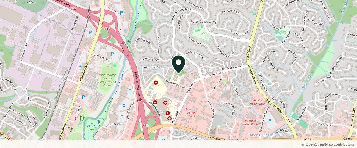 Map showing Metrolina Dermatology | Charlotte in Charlotte, North Carolina