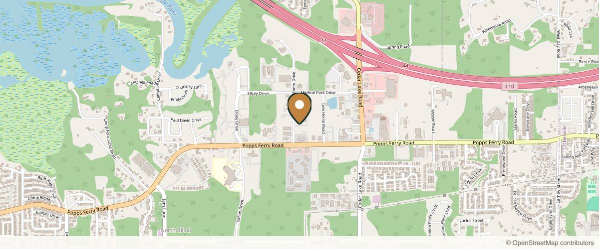 Map showing Michael Diaz MD Plastic Surgery and Aesthetics in Jackson, Mississippi