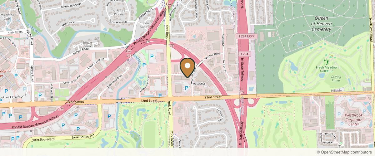 Map showing Michael Eggerstedt, MD in Oak Brook, Illinois