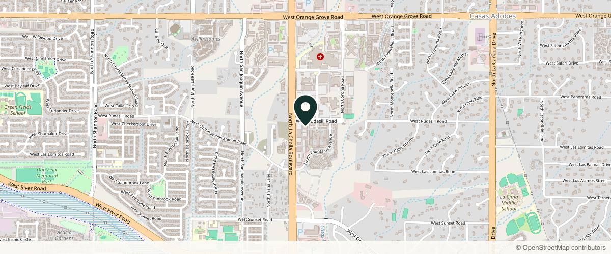 Map showing Michael J. Huether, MD in Tucson, Arizona