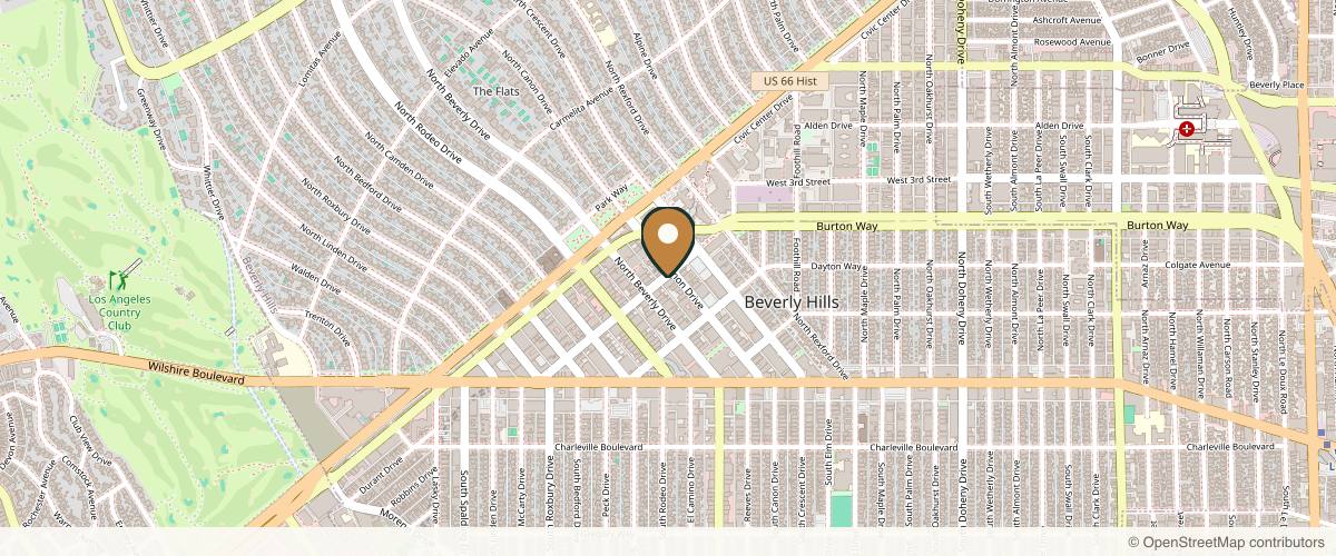 Map showing Michael Omidi, MD FACS in Beverly Hills, California