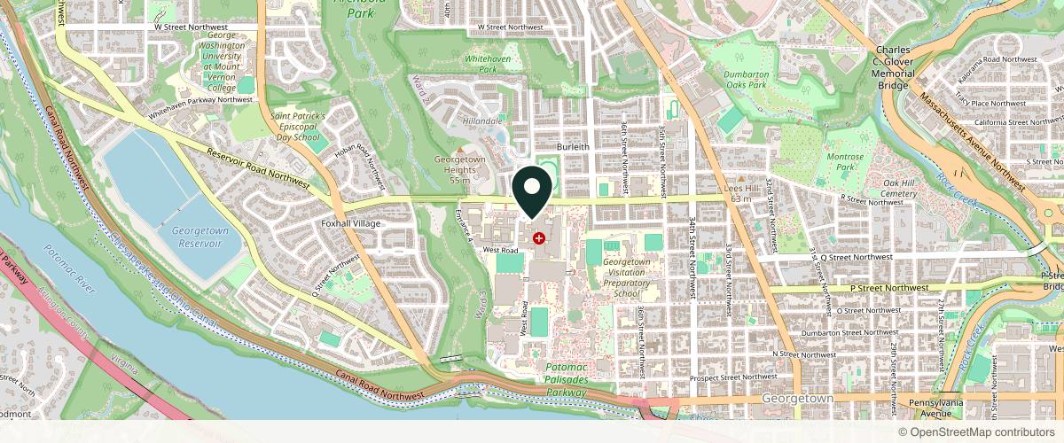 Map showing Michael Reilly, MD in Washington, District of Columbia