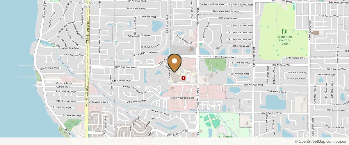 Map showing Michael Van Vliet, MD FACS in Bradenton, Florida