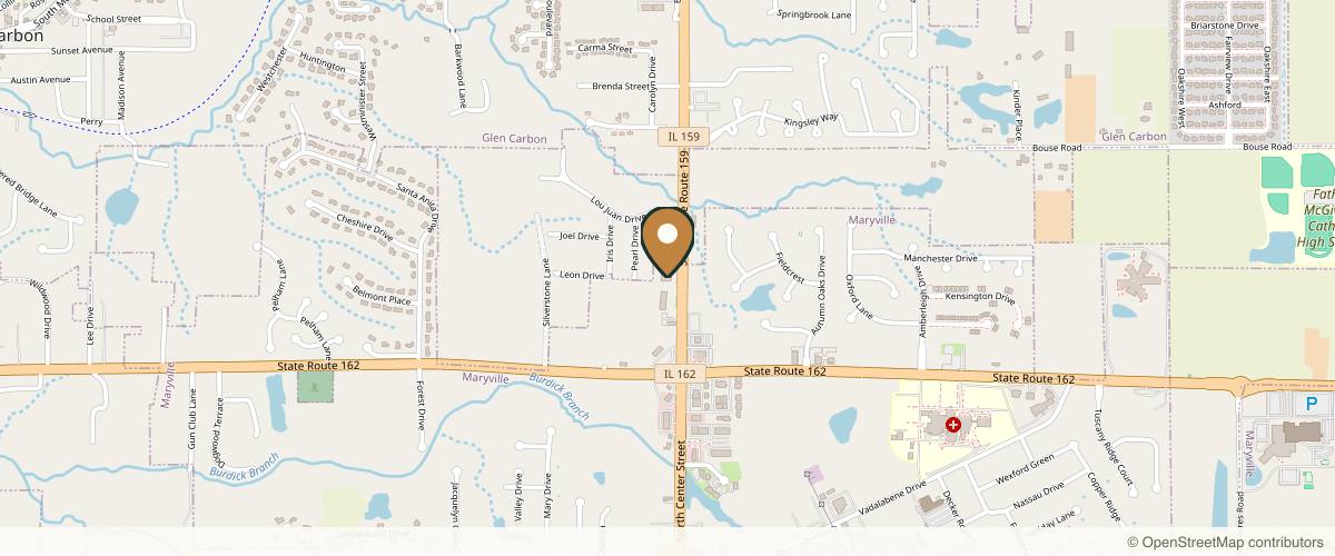 Map showing MidAmerica Plastic Surgery: Ryan Diederich, MD in St. Louis, Missouri