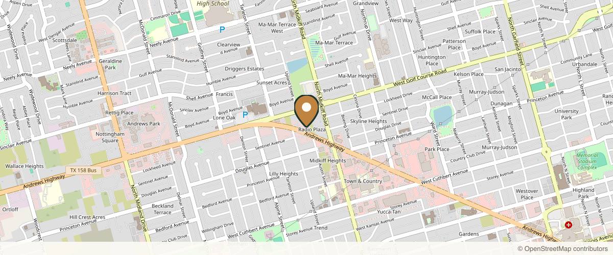 Map showing Midessa Oral & Facial Surgery in Midland, Texas