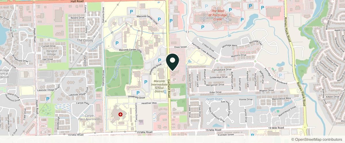 Map showing Midwest Center for Dermatology & Cosmetic Surgery (a DOCS affiliate) in Detroit, Michigan