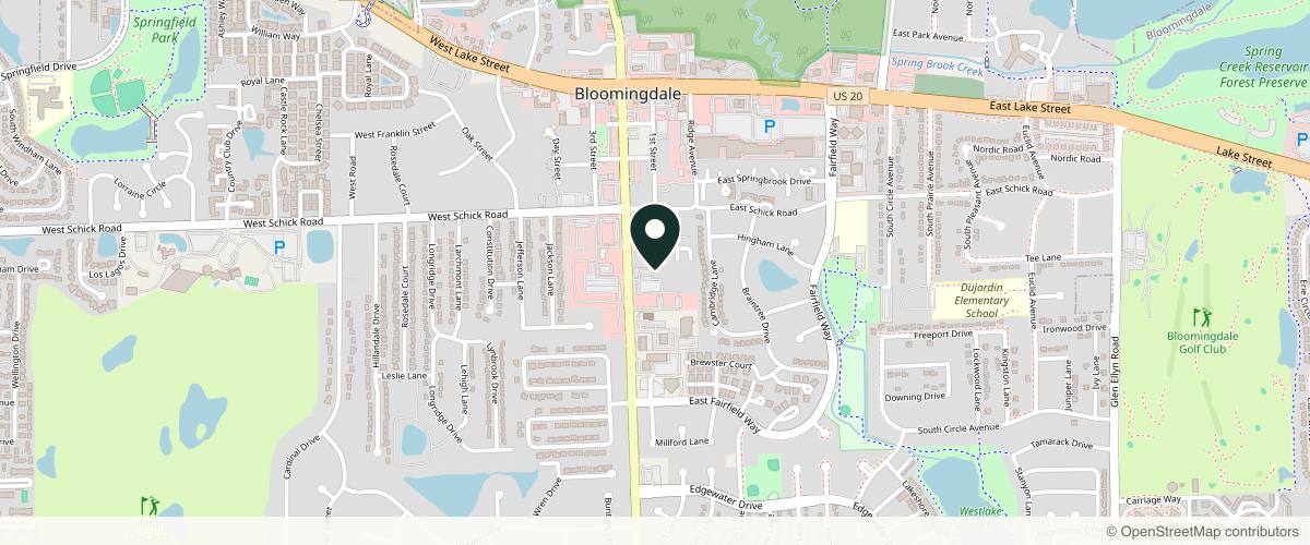 Map showing Midwest Dermatology in Schaumburg, Illinois