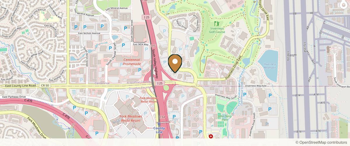 Map showing Millard Plastic Surgery in Denver, Colorado