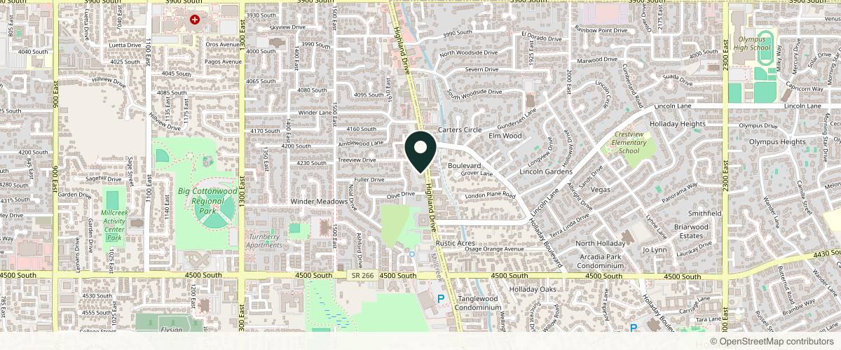 Map showing Millcreek Dermatology (formerly Dr Ivan D Flint Dermatology) in Salt Lake City, Utah
