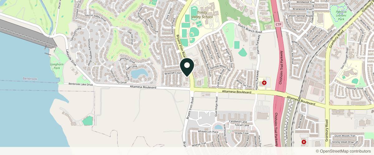 Map showing Mira Vista Surgical Dermatology - Fort Worth in Fort Worth, Texas
