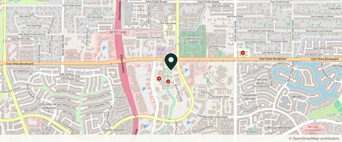 Map showing MODERN Dermatology in Scottsdale, Arizona