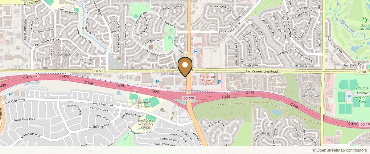 Map showing Modern Surgical Arts of Denver in Denver, Colorado
