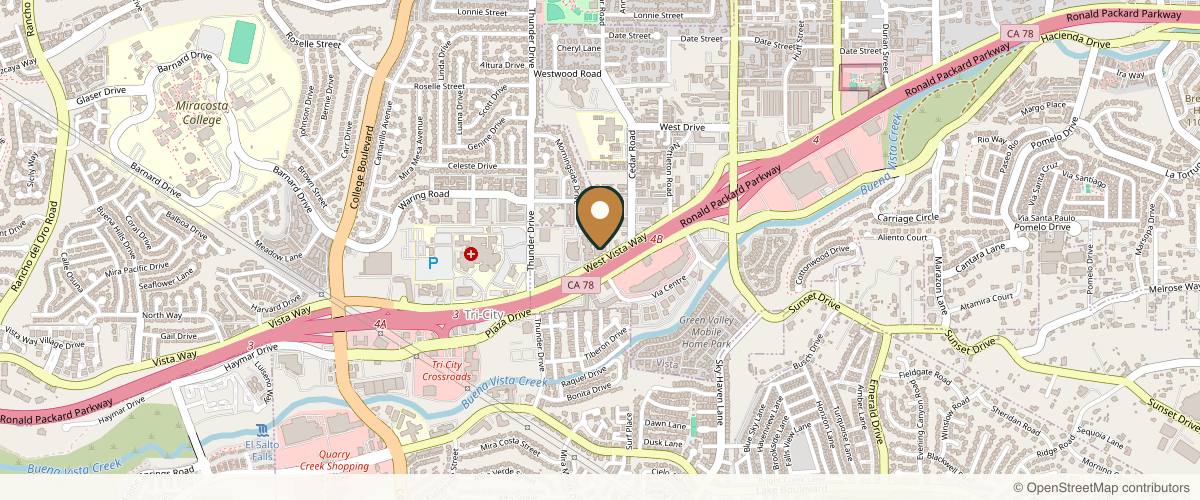 Map showing Moradi MD Cosmetic Surgery in Carlsbad, California