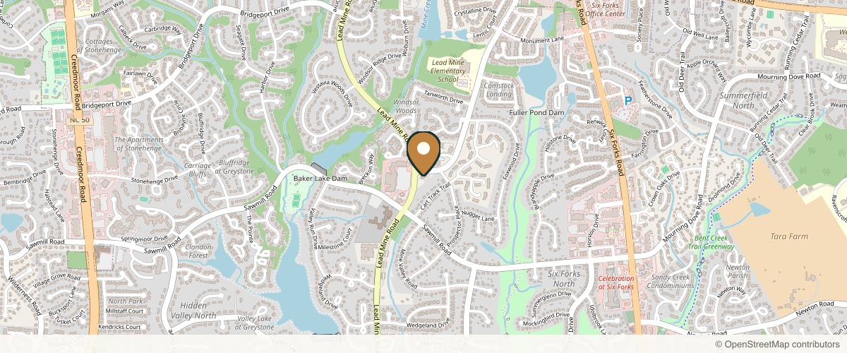 Map showing Morea Plastic Surgical Center of North Raleigh in Raleigh, North Carolina