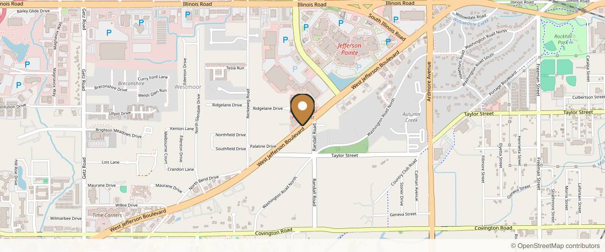 Map showing Morrison Aesthetics and Plastic Surgery in Fort Wayne, Indiana