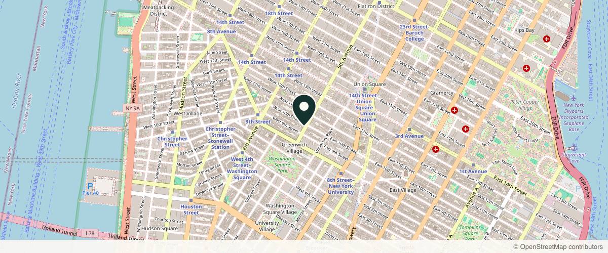 Map showing Mudgil Dermatology, PC in New York, New York