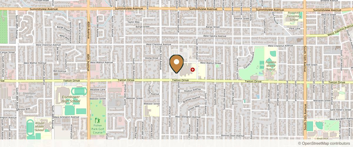 Map showing MultiCare Surgery Center – West Pavilion 1 in Yakima, Washington