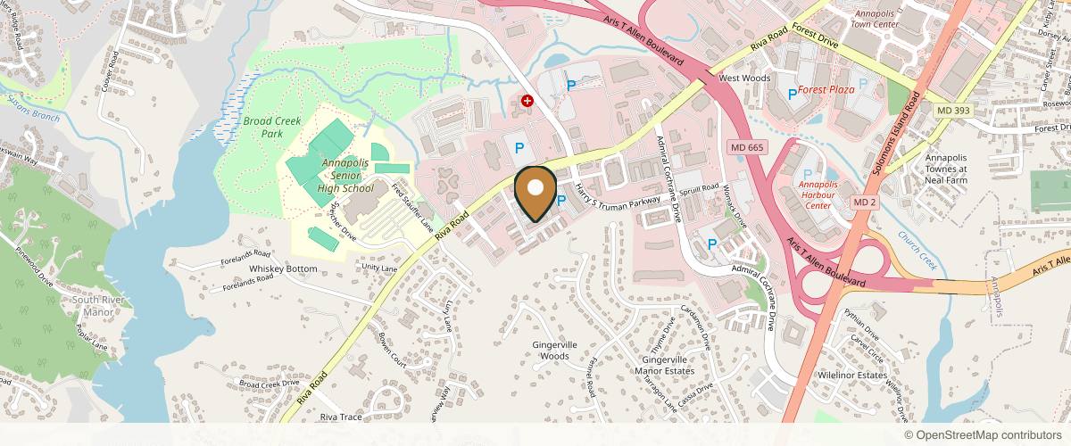 Map showing Murthy Facial Plastic Surgery in Annapolis, Maryland