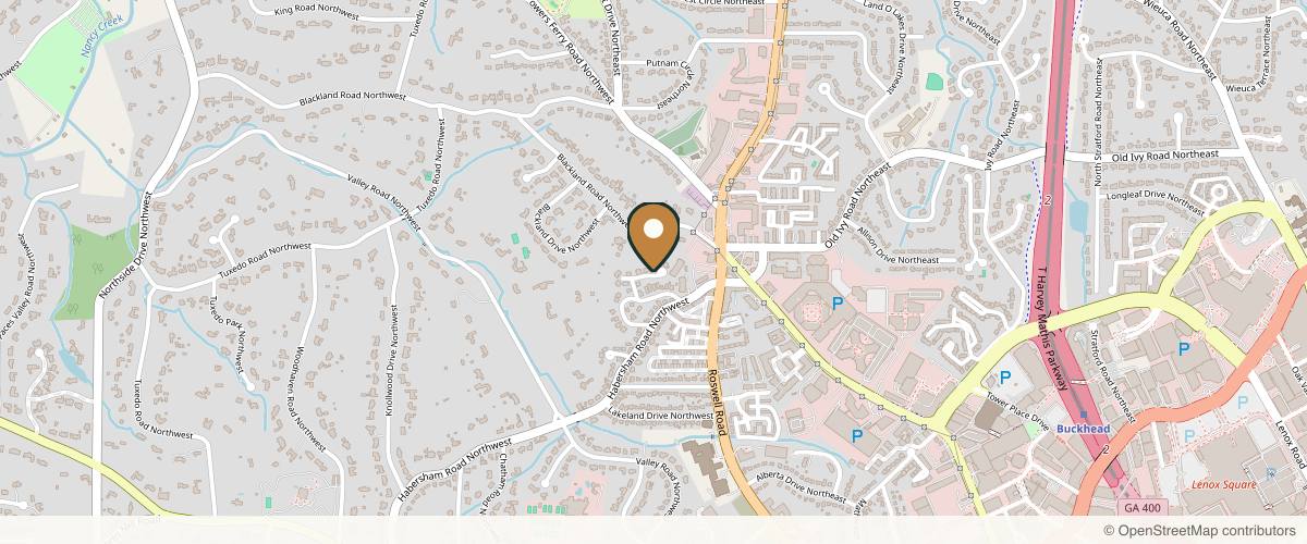 Map showing Muse Plastic Surgery | Dr. Wright A. Jones in Atlanta, Georgia