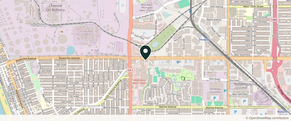 Map showing NakedMD Med Spa Manhattan Beach in Manhattan Beach, California